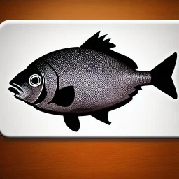 video game icon, 3d, cute tilapia fish over kitchen cutting board, shiny object, graphic design, high contrast, artstation