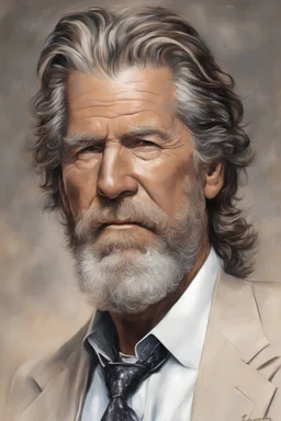 Presidential portrait - Jeff Bridges - by Boris Vallejo