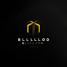 minimalist logo. one logo. perfect text. tech company. write name: black gold. colors: black and yellow. write the name bellow the logo: BLACK GOLD. plain white background