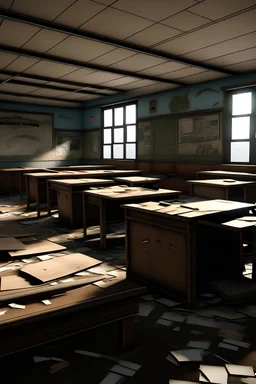 dirty classroom (Enemy and carton style )