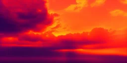 clouds, sunset, photography, orange and pink