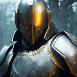 Epic Character design, strong Male void soldier wearing metal armor silver/black/dark gold, mist, photorealistic, octane render, unreal engine 5 style, ultra detailed, volumetric lighting, Organic Horror