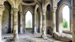 It's walls and floors are carved polished crystal. Subdued pastels and soft hues are used throughout, and it resembles a tower. The architecture is curved, round or flowing. The ruin is home to 4 major figures or groups, at least two of which are hostile to each other. It was most likely once used as a cultural site.