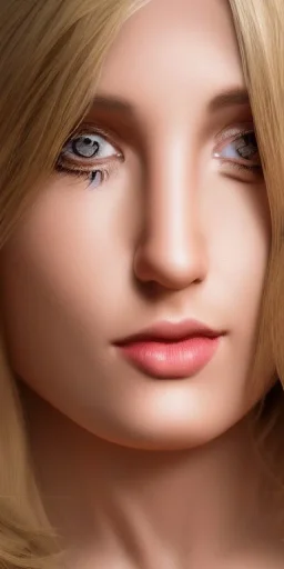 Full body portrait, 8k, hdd, highly realístíc, fully detailed-picture, inspired by jeff milton, beautiful model-postured. Beautiful face. Brown eyes, blonde hair