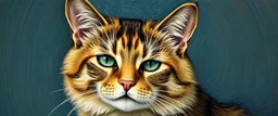 Portrait of a cat by Van Gogh