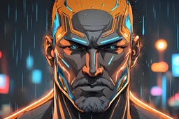 boyka Body parts mechanism in 8k 2D anime realistic drawing style, neon, close picture, rain, highly detailed, high details, detailed portrait, masterpiece,ultra detailed, ultra quality
