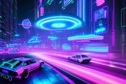 Future City, Neon, Neon Lighting, Cyberpunk, Hyper Realistic, Hyper Detailed,