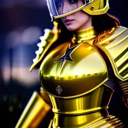 ultra detailed fullbody Portrait in oil on canvas of a beautiful busty woman with Saint Seya Gold piscis armor with helmet,extremely detailed digital painting, extremely detailed face,crystal clear Big eyes, mystical colors ,perfectly centered image, perfect composition,rim light, beautiful lighting,8k, stunning scene,extremely sharp detail,finely tuned detail, ultra high definition raytracing, in the style of robert e howard and pablo oliveira and Ken Kelley and Ohrai Noriyoshi and Simon Bisle