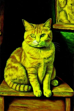 Portrait of a cat by Van Gogh