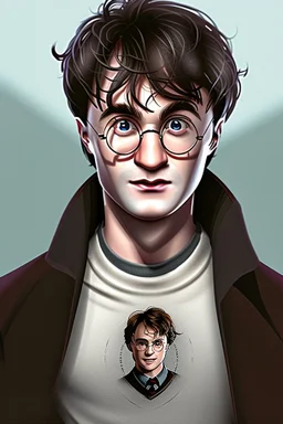 portrait of harry potter based on the books not the movies