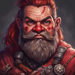 dnd, portrait of ruby dwarf