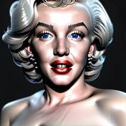 Realistic image portrait, Marylin Monroe, highly detailed, concept art, unreal engine 5, ray tracing, RTX, lumen lighting, ultra detail, volumetric lighting, 3d, finely drawn, high definition, high resolution.