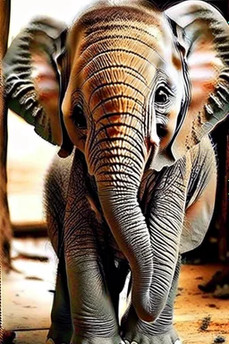 Cute baby elephant