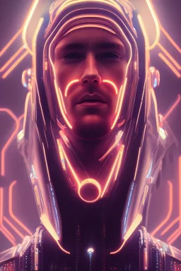 cyberpunk, head, men, portrai, tron