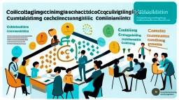 An image that conveys achieving success and skill development. The image depicts a group of individuals gathered in an inspiring teamwork session. They appear engaged in discussion and constructive exchange of ideas. In the background, a screen displays a chart or a conceptual map indicating various goals and pathways. Everyone appears enthusiastic and dedicated to collaborative work and continuous learning. The image reflects collaboration and a focus on achieving success through skill develop