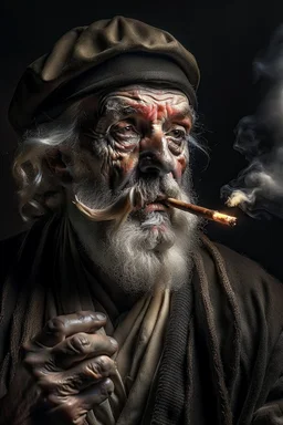 Nikodémusz nagymester cigarettával a szájában