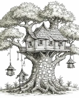 dibujo casa con forma de arbol