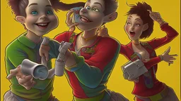 cartoon milk carton dancing