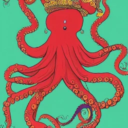 india god of flowers and fruits riding on an octopus