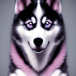 Husky, pink eyes, 8K, cinematic lighting, sharp focus, masterpiece, expert