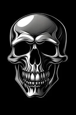 black skull cartoon for profile picture