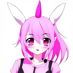 ROBLOX anime pink hair with horns