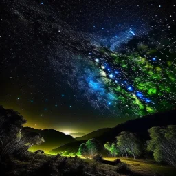 Watching the stars at night , one planet is glowing