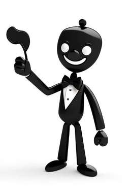 stickman with a bowtie