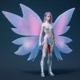 transparent multicolor crystal warrior fairy