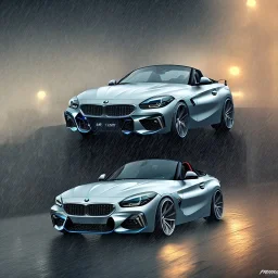 2022 BMW Z4 in the rain