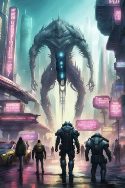 cities of the future cyberpunk end monster