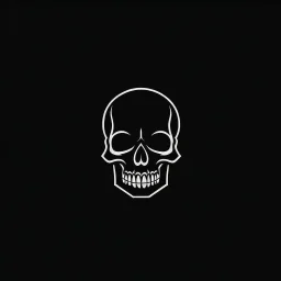 minimalistic skull logo