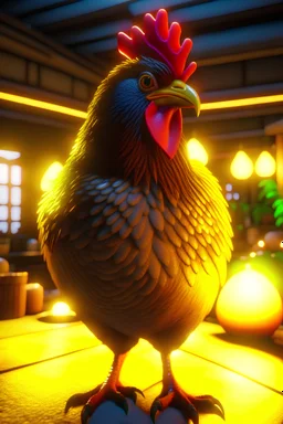 chicken alien , unreal engine 5, concept art, art station, god lights, ray tracing, RTX, lumen lighting, ultra detail, volumetric lighting, 3d