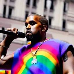 Kanye West at pride parade