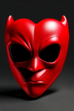 red heart with mask