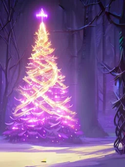 A magical warlock Christmas tree