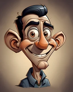 Portrait of a comic cartoon character