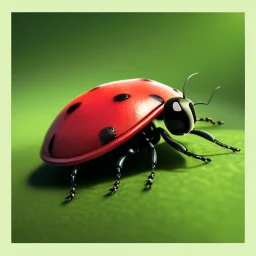 Ladybug on nature, ultra realistic, ultra highly detailed, shiny, smooth, studio quality, octane render, ambient lighting, polaroid,--ar 1:1 --v4