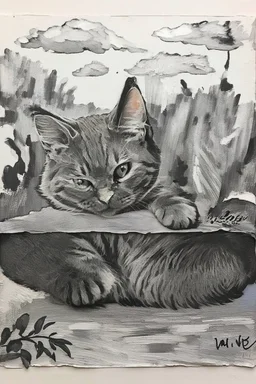 Portrait of a cat by Van Gogh