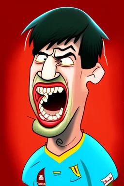 Luis Suarez Footballer cartoon 2d