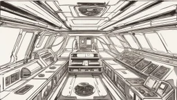 interior of space ship freighter