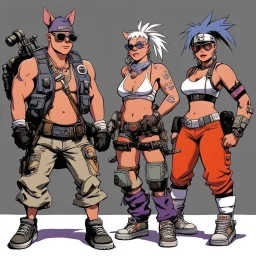 Tank Girl with Bebop and Rocksteady: This body finds pleasure in his movement wish to walk with my head so high my shoulders back bum carefully encasing the head of my femur, wish my body to move like my trainer's.