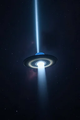 Navicella spaziale tipo ufo in una nebulosa spaziale dai colohttps://stablecog.com/generate?o=66e39d93-66ac-4fd3-9c98-2c23136ad104ri sul rosa, l’azzurro e il dorato. L’ufo è attraversato da sopra a sotto da un fascio di luce bianca verticale. Atmosfera sognante, mistica