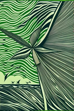 Linocut wind power