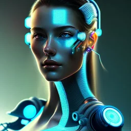 head and shoulders portrait of a Beautiful cyberpunk girl, 8k resolution concept art portrait by Greg Rutkowsk