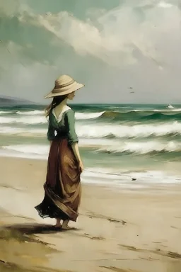 Woman on a beach