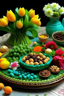 nowruz plant and sweets