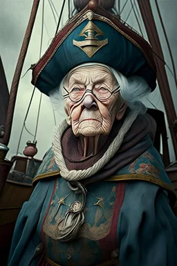 old woman captain of medival ship