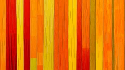 Impressive abstraction with vertical orange and yellow blocks on a textured and vibrant background.