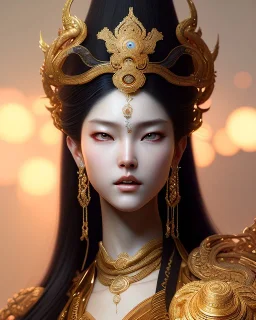 Detailed hot snake goddess, intricate details, full body portrait, keep head in frame, slight, black Japanese motif, concept art, highly detailed, digital painting, concept art, sharp focus, illustration, art by Yoji Shinkawa, WLOP and greg rutkowski and alphonse mucha and artgerm and yanjun Chen and Junji ito and Makoto Shinkai, HDR, octane render